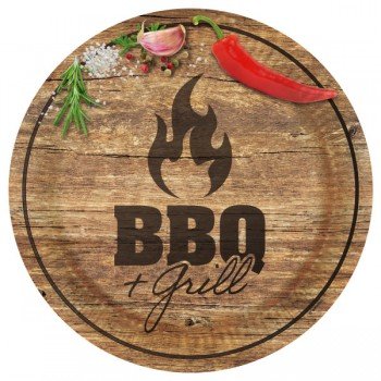 BBQ Party papírtányér 8 db-os 23 cm BBQ Party papírtányér 8 db-os 23 cm
