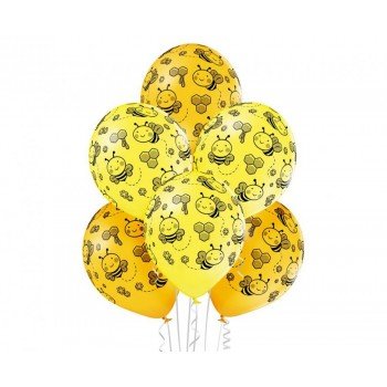 Bees, Méhecske léggömb, lufi 6 db-os 12 inch (30 cm) Bees, Méhecske léggömb, lufi 6 db-os 12 inch (30 cm)