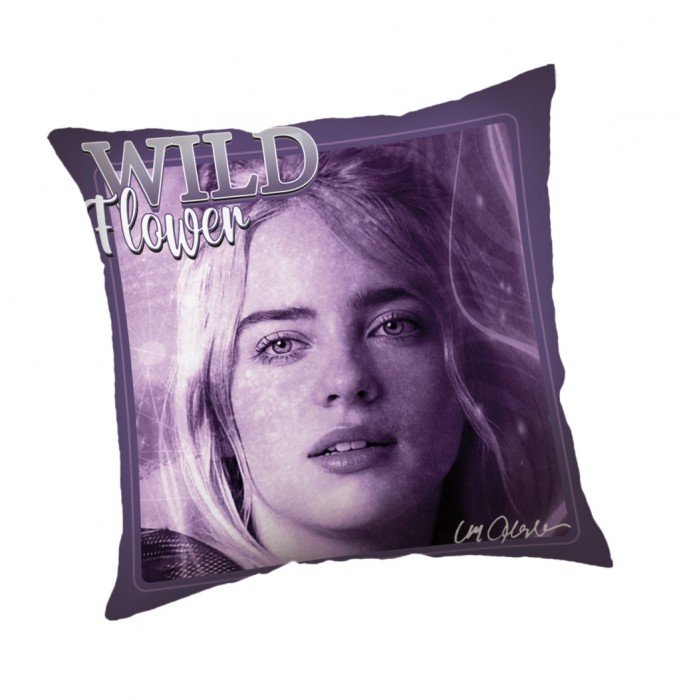 Billie Eilish Wild Flower párna, díszpárna 40x40 cm