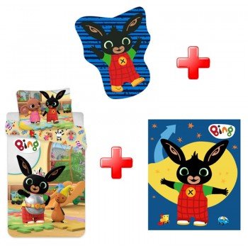 Bing gyerek ágyneműhuzat, polár takaró és párna szett Bing gyerek ágyneműhuzat, polár takaró és párna szett