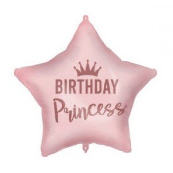 Birthday Princess Pink fólia lufi 46 cm Birthday Princess Pink fólia lufi 46 cm