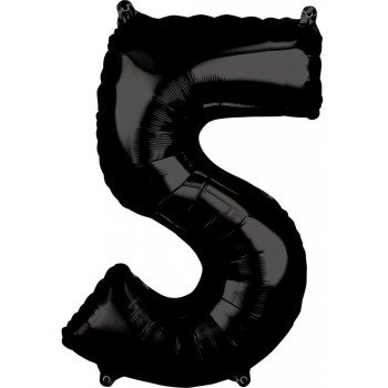 Szám Fólia lufi 5-ös, Black 66*45 cm Szám Fólia lufi 5-ös, Black 66*45 cm