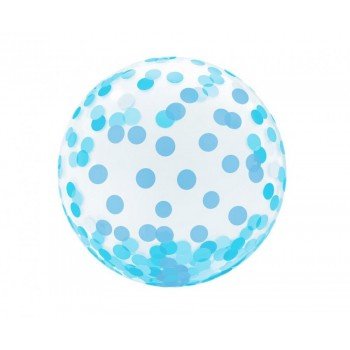 Blue Dots Aqua gömb fólia lufi 46 cm Blue Dots Aqua gömb fólia lufi 46 cm