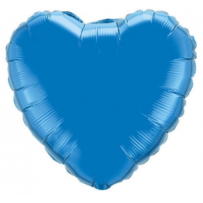 Blue Heart, Kék Szív fólia lufi 46 cm