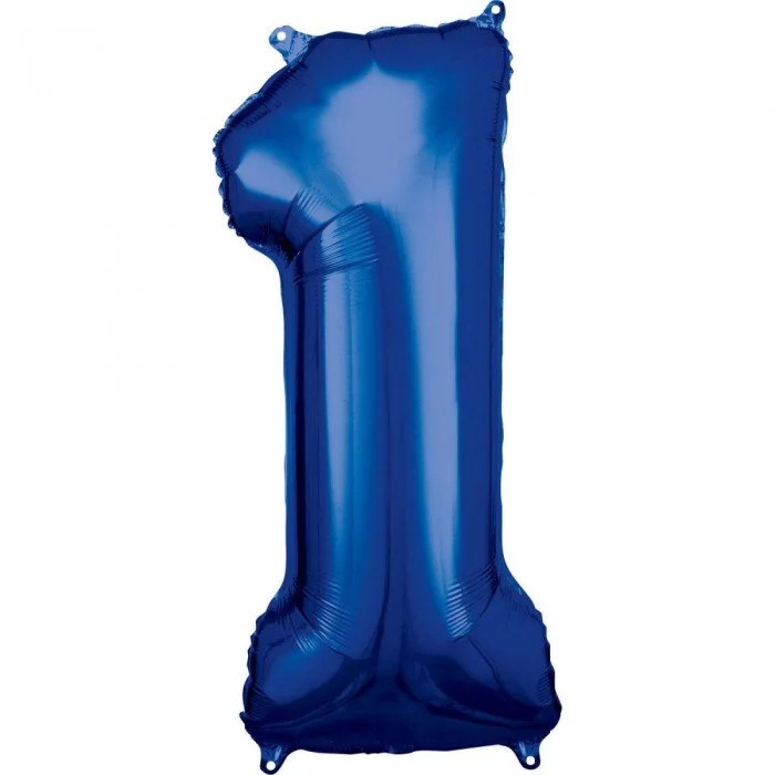 Blue óriás szám fólia lufi 1-es, 86*33 cm Blue óriás szám fólia lufi 1-es, 86*33 cm