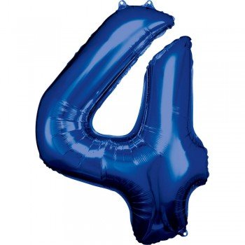 Blue óriás szám fólia lufi 4-es, 88*66 cm Blue óriás szám fólia lufi 4-es, 88*66 cm