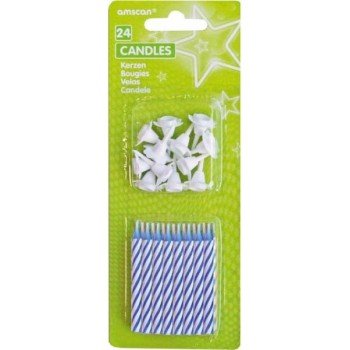 Blue spirál tortagyertya, gyertya szett 24 db-os Blue spirál tortagyertya, gyertya szett 24 db-os