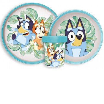 Bluey csúszásmentes étkészlet, micro műanyag szett Bluey csúszásmentes étkészlet, micro műanyag szett
