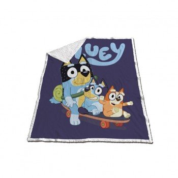 Bluey Skateboard sherpa takaró 120x150cm Bluey Skateboard sherpa takaró 120x150cm