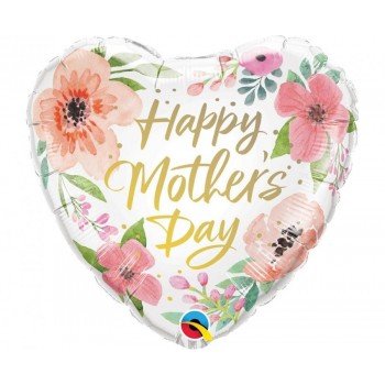 Happy Mother's Day Floral, Boldog Anyák Napját fólia lufi 46 cm Happy Mother's Day Floral, Boldog Anyák Napját fólia lufi 46 cm