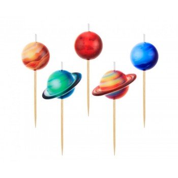 Planet, Bolygó tortagyertya, gyertya szett 5 db-os Planet, Bolygó tortagyertya, gyertya szett 5 db-os