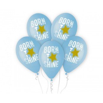 Born to Shine Blue léggömb, lufi 5 db-os 13 inch (33 cm) Born to Shine Blue léggömb, lufi 5 db-os 13 inch (33 cm)