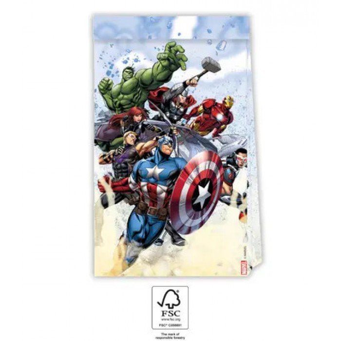 Avengers Infinity Stones, Bosszúállók papírzacskó 4 db-os FSC