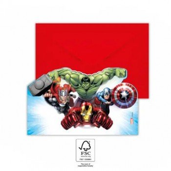 Avengers Infinity Stones, Bosszúállók Party meghívó 6 db-os FSC Avengers Infinity Stones, Bosszúállók Party meghívó 6 db-os FSC