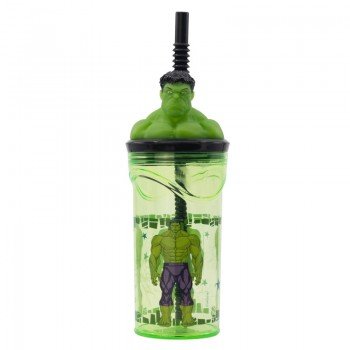 Bosszúállók Invincible Force Hulk 3D Figurine szívószálas pohár 360 ml