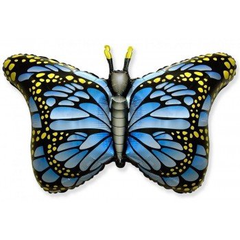 Butterfly Blue, Pillangó fólia lufi 61 cm Butterfly Blue, Pillangó fólia lufi 61 cm