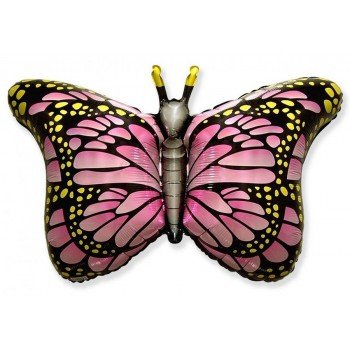 Butterfly Pink, Pillangó fólia lufi 61 cm Butterfly Pink, Pillangó fólia lufi 61 cm