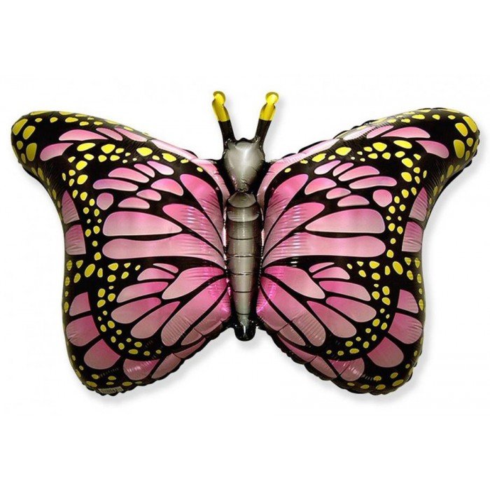 Butterfly Pink, Pillangó fólia lufi 61 cm