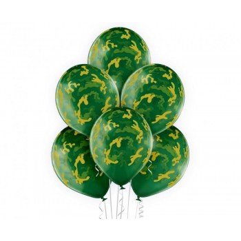 Camouflage, Terepmintás léggömb, lufi 6 db-os 12 inch (30 cm) Camouflage, Terepmintás léggömb, lufi 6 db-os 12 inch (30 cm)