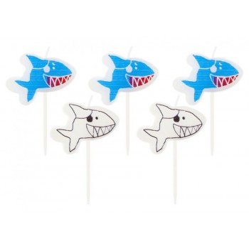 Shark, Cápa tortagyertya, gyertya szett 5 db-os Shark, Cápa tortagyertya, gyertya szett 5 db-os