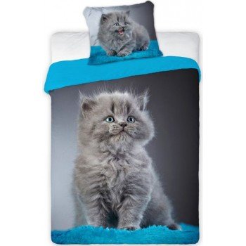 Cicás Grey ágyneműhuzat 140×200cm, 70×90 cm Cicás Grey ágyneműhuzat 140×200cm, 70×90 cm