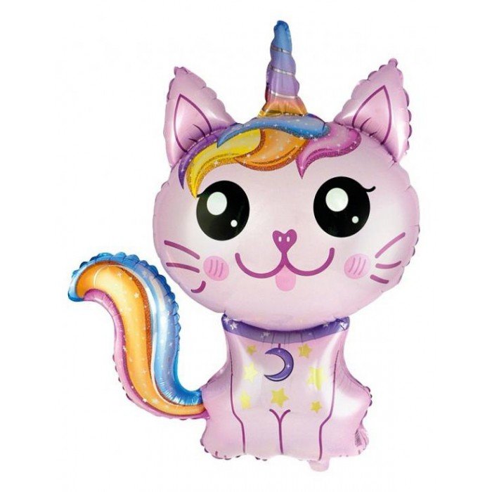 Magic Cat Pink, Cicás fólia lufi 61 cm