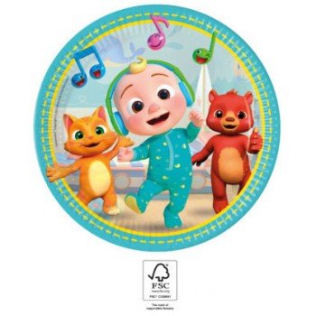 CoComelon papírtányér 8 db-os 23 cm FSC CoComelon papírtányér 8 db-os 23 cm FSC