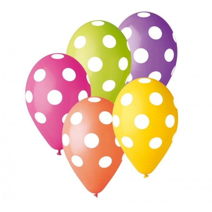 Colorful Dots, Színes léggömb, lufi 25 db-os 12 inch (30 cm) Colorful Dots, Színes léggömb, lufi 25 db-os 12 inch (30 cm)