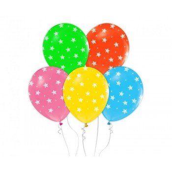 Csillagok Colorful léggömb, lufi 5 db-os 12 inch (30 cm) Csillagok Colorful léggömb, lufi 5 db-os 12 inch (30 cm)