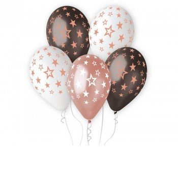 Rose Gold Star, Csillagos léggömb, lufi szett 6 db-os 33 cm (13 inch) Rose Gold Star, Csillagos léggömb, lufi szett 6 db-os 33 cm (13 inch)