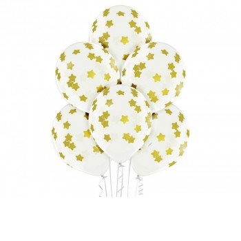 Stars, Csillagos léggömb, lufi szett 6 db-os 30 cm (12 inch) Stars, Csillagos léggömb, lufi szett 6 db-os 30 cm (12 inch)