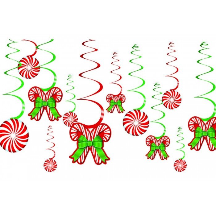 Cukorka Szalag dekoráció 12 db-os szett