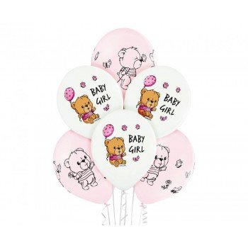 Cute Baby Girl léggömb, lufi 6 db-os 12 inch (30 cm) Cute Baby Girl léggömb, lufi 6 db-os 12 inch (30 cm)