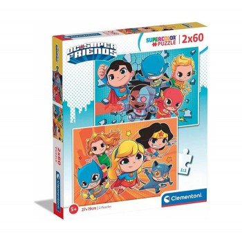 DC Super Hero Mini Friends 2x60 db-os puzzle Clementoni DC Super Hero Mini Friends 2x60 db-os puzzle Clementoni