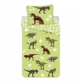 Dinoszaurusz Green gyerek ágyneműhuzat 100×135cm, 40×60 cm