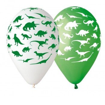 Dinosaur, Dinoszaurusz léggömb, lufi 5 db-os 12 inch (30 cm) Dinosaur, Dinoszaurusz léggömb, lufi 5 db-os 12 inch (30 cm)
