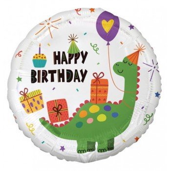 Happy Birthday Dinosaur, Dinoszaurusz fólia lufi 36 cm Happy Birthday Dinosaur, Dinoszaurusz fólia lufi 36 cm