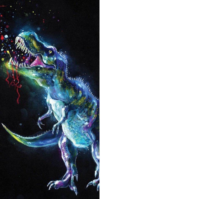 Dinoszaurusz Neon fürdőlepedő, strand törölköző 70*140cm