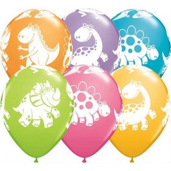 Dinoszaurusz Pastel léggömb, lufi 6 db-os 11 inch (27,5 cm) Dinoszaurusz Pastel léggömb, lufi 6 db-os 11 inch (27,5 cm)