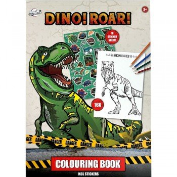 Dinoszaurusz Roar színező matricával 16 oldal Dinoszaurusz Roar színező matricával 16 oldal