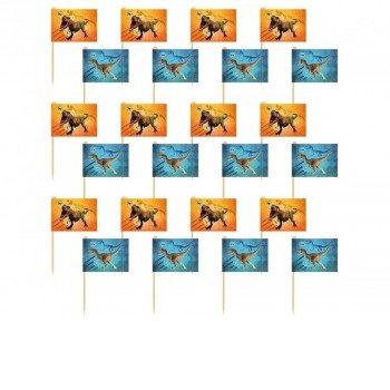 Dinoszaurusz T-Rex díszítő pálca 24 db-os Dinoszaurusz T-Rex díszítő pálca 24 db-os