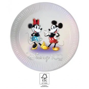 Disney 100 papírtányér 8 db-os 23 cm FSC