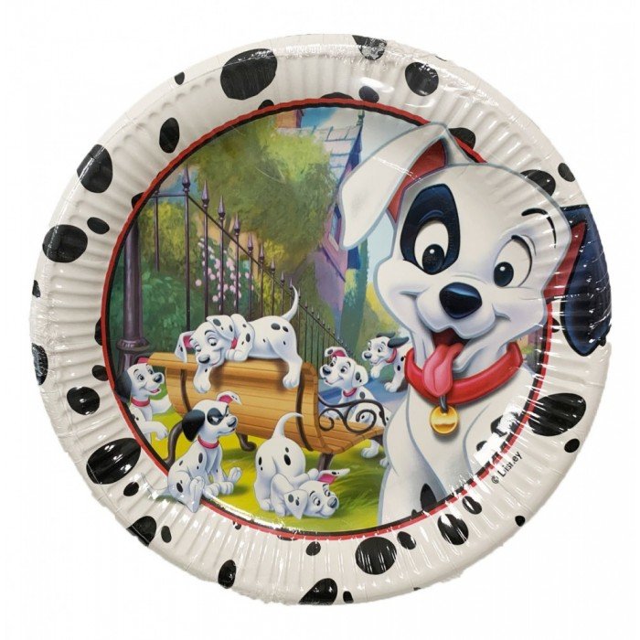 Disney 101 Dalmatians, Kiskutya Papírtányér 8 db-os 23 cm