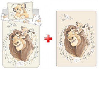 Disney Az Oroszlánkirály Simba gyerek ágyneműhuzat és polár takaró szett Disney Az Oroszlánkirály Simba gyerek ágyneműhuzat és polár takaró szett