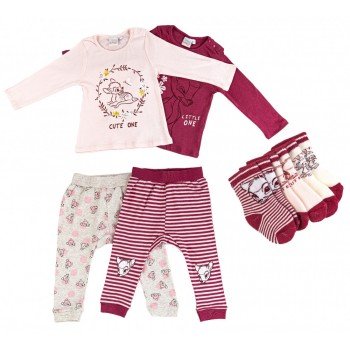 Disney Bambi baba póló, nadrág és zokni 7 db-os szett 74/80 cm Disney Bambi baba póló, nadrág és zokni 7 db-os szett 74/80 cm