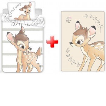 Disney Bambi Little One gyerek ágyneműhuzat és polár takaró szett