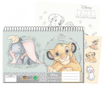 Disney Classic A/4 spirál vázlatfüzet 40 lapos matricával Disney Classic A/4 spirál vázlatfüzet 40 lapos matricával
