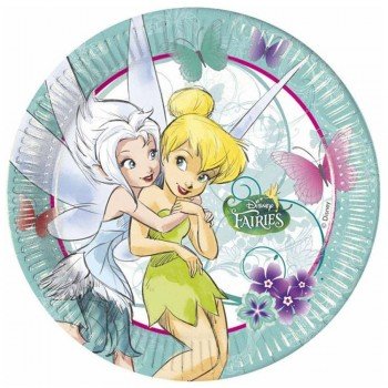 Disney Fairyland Treats, Csingiling Papírtányér 8 db-os 23 cm Disney Fairyland Treats, Csingiling Papírtányér 8 db-os 23 cm
