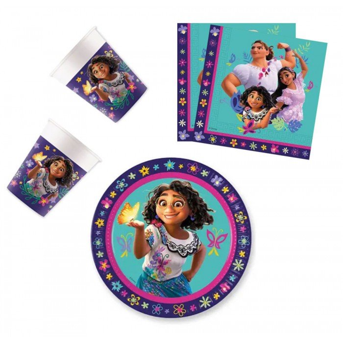 Disney Encanto party szett 36 db-os 23 cm-es tányérral