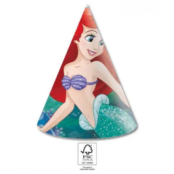 Ariel Curious, Disney Hercegnők, Ariel Parti kalap, csákó 6 db-os FSC